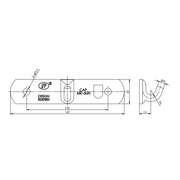 Zaczep spinacza zapinacz Z-03 650kg RM-Z-03 | Exvi