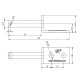 Uchwyt zawiasu UZ-01B fi 12 zastosowanie RM-UZ-01B | Exvi