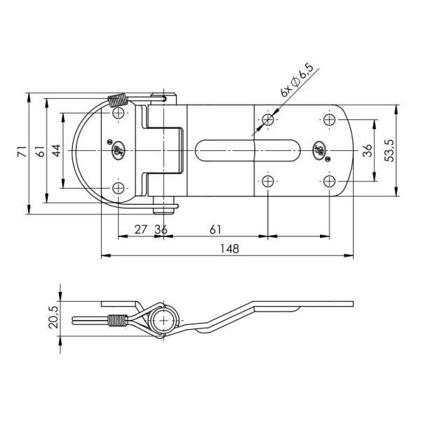 Zawias z kabłąkiem ZW-03.115A RM-ZW-03.115A | Exvi