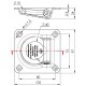 Uchwyt podłogowy UP-01 800kg zastosowanie RM-UP-01 | Exvi