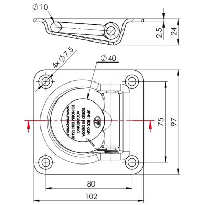 Uchwyt podłogowy UP-01 800kg zastosowanie RM-UP-01 | Exvi