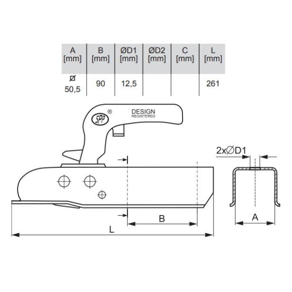 Głowica zaczepowa ZSK-1300H DMC1300kg RM-ZSK-1300H | Exvi