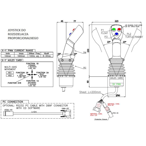 Proporcjonalny rozdzielacz ROZ90L/2L-EHP-LS | Exvi
