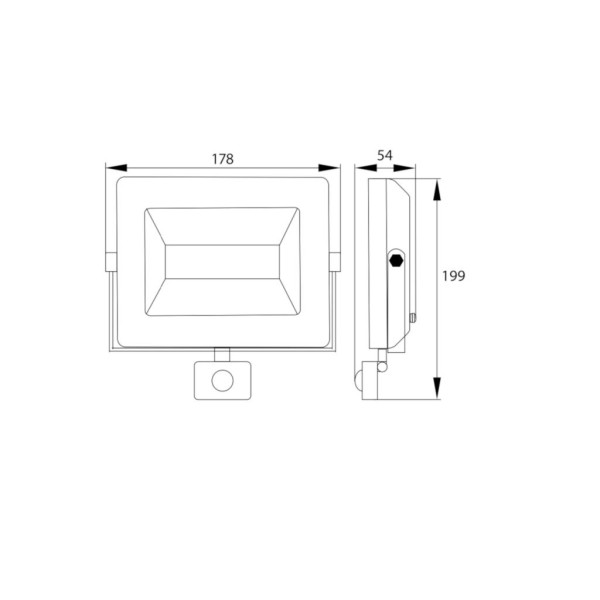 Naświetlacz, Lampa LED SMD 230V 30W NASW30W4KCR | Exvi