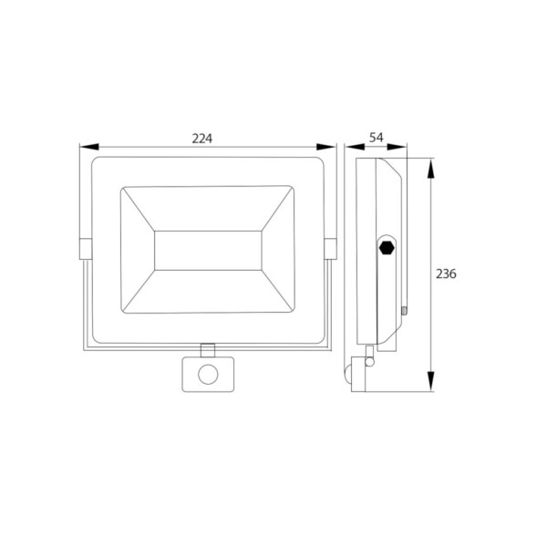 Naświetlacz, Lampa LED SMD 230V 50W NASW50W4KCR | Exvi