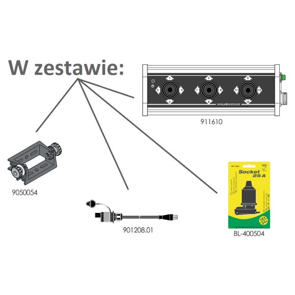 Panel z trzema joystickami 4-pozycyjnymi. 911610 | Exvi