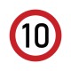 Naklejka laminowana limit prędkości 10 km/h TAB10 | Exvi