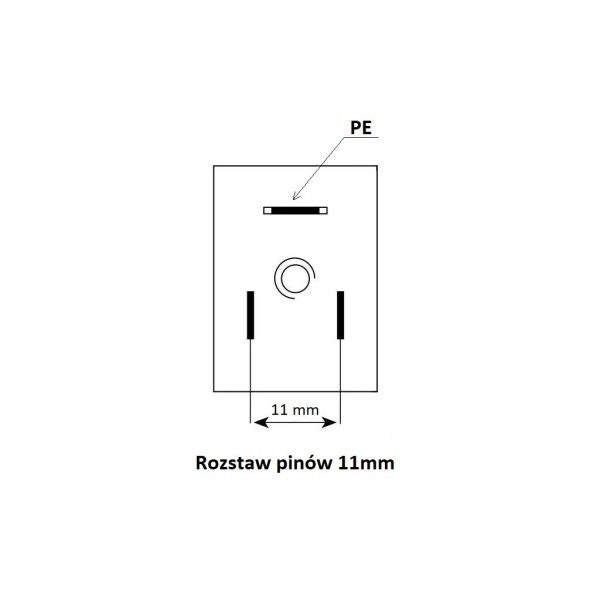 Wtyczka elektryczna wąska 3-pin (2+PE) RM-B11 | Exvi