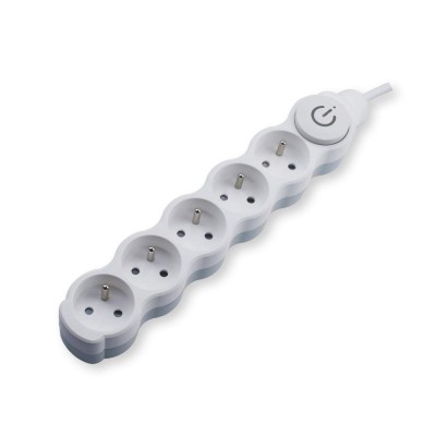 Przedłużacz 5 gniazd z wyłącznikiem 3m PRZED5X3/W | Exvi