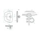 Lusterko uniwersalne 245x180mm, obejma 16-20 LS0246 | Exvi