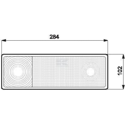 Lampa tylna, 04 WE549P, prawa 12/24V 1400680710 | Exvi