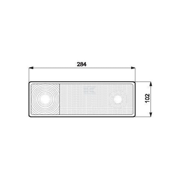 Lampa tylna, 03 WE549L, lewa 12/24V 1400680700 | Exvi