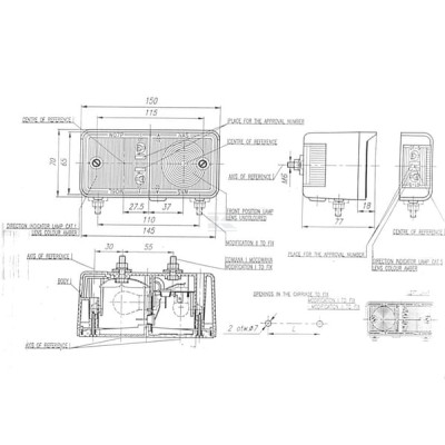 Lampa kierunkowskazu i pozycyjna 1400691100 | Exvi