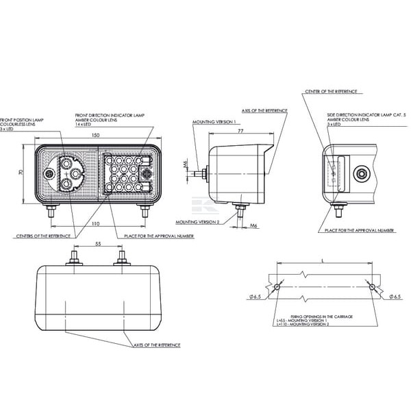 Lampa kierunkowskazu i postoju LED 1400691130 | Exvi