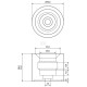 Odbojnik drzwi, gumowy TX4732 | Exvi