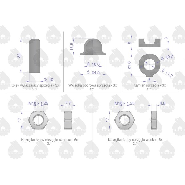 Komplet naprawczy sprzęgła C-330/360 50/50-116/3 | Exvi