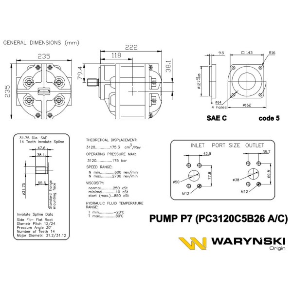 Pompa zebata P-7A PC3120C5B26A Ładowarka HSW Ł-34 | Exvi