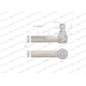 Przegub kierowniczy 175mm- M24x1,5 AL161301W | Exvi