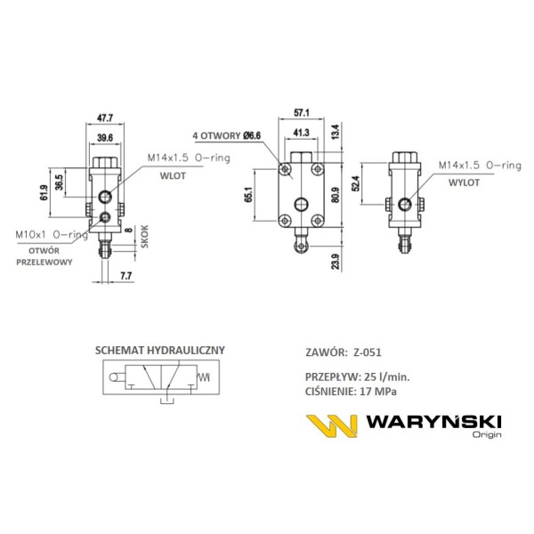 Zawór hydrauliczny ZSSV05X1 (Z-051) Waryński | Exvi