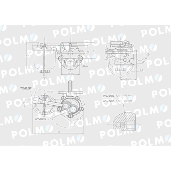 Pompa zasilająca 4222094M91 4222094R91 3637288M91P | Exvi