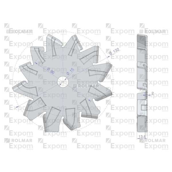 Wentylator alternatoraMF3 Nowy Typ EXPOM EX2410206EX | Exvi