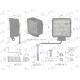 Lampa robocza kwadratowa 48W 16 LED GLANZ L0115G | Exvi