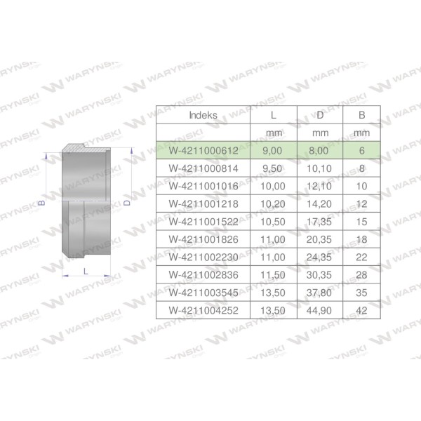 Pierścień zacinający hydrauliczny 4211000612 | Exvi