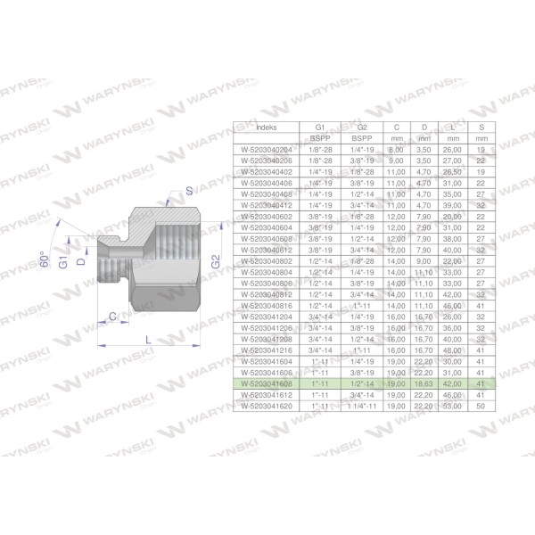 Tulejka różnicowa hydrauliczna calowa AB 5203041608 | Exvi