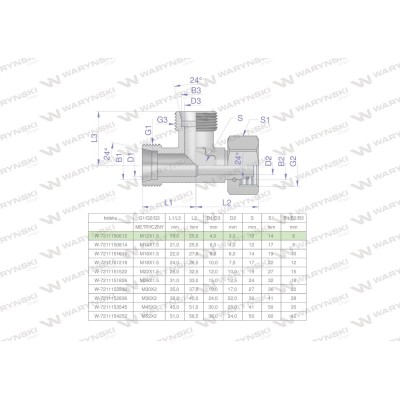 Trójnik hydrauliczny niesymetryczny 7211150612 | Exvi