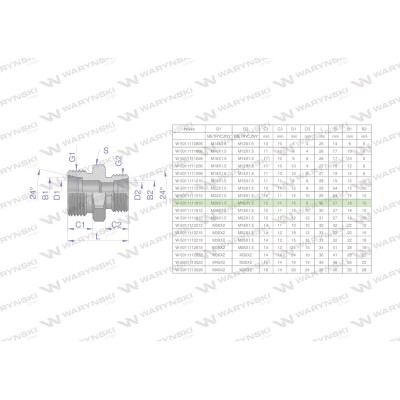 Złączka hydrauliczna redukcyjna metryczna 5011111810 | Exvi