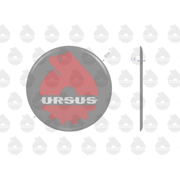Emblemat, naklejka wypukła 3D-w1 ORYGINAŁ EM-URS1U | Exvi