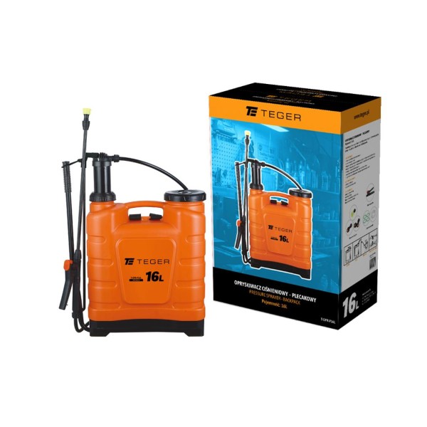 Opryskiwacz ciśnieniowy plecakowy 16L TEGER OPR-P16L | Exvi
