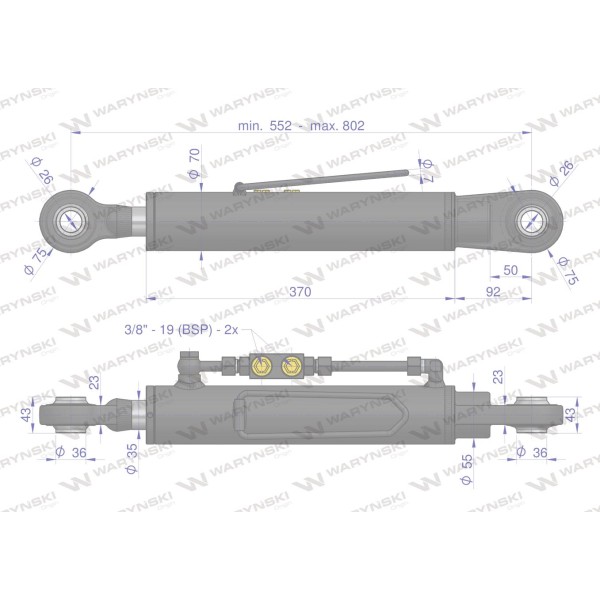 Łącznik Centralny Hydrauliczny LHKK26550800250KPL | Exvi