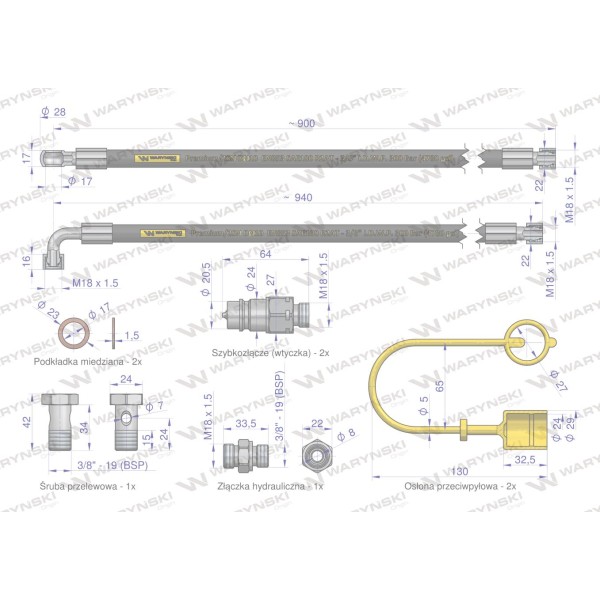 Łącznik Centralny Hydrauliczny LHKK26550800250KPL | Exvi