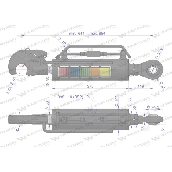 Łącznik Centralny Hydrauliczny LHHK3645845240KPL | Exvi