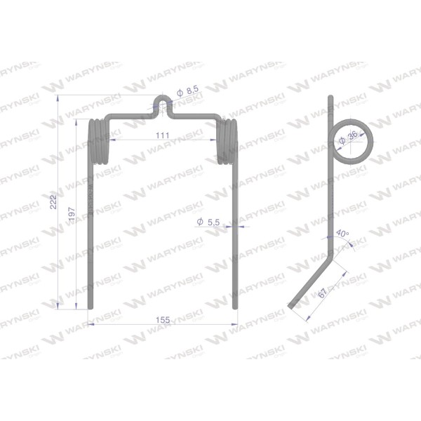 Palec sprężysty nagarniacza motowideł 80433415 | Exvi