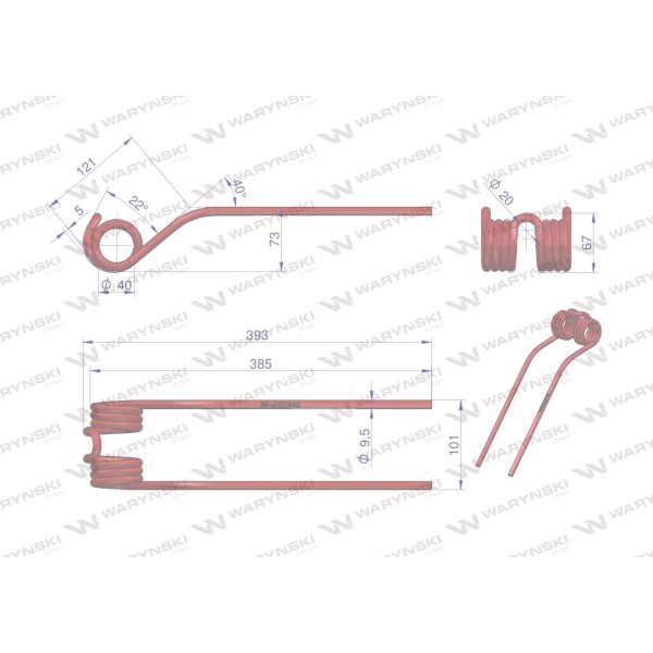 Palec przetrząsarka zastosowanie Claas 9023442 | Exvi