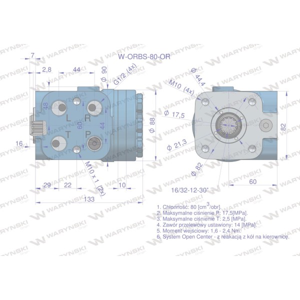 Orbitrol hydrauliczny W-ORBS-OR 80 ORBS-80-OR | Exvi
