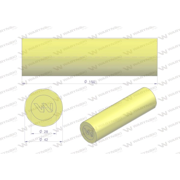 Amortyzator poliuretanowy walec 42x150 2842150 | Exvi