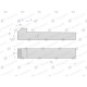 Klin z noskiem 10x8x50 TEGER KL-10X8X50 | Exvi