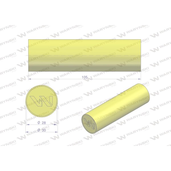 Amortyzator poliuretanowy walec 30x105 2830105 | Exvi