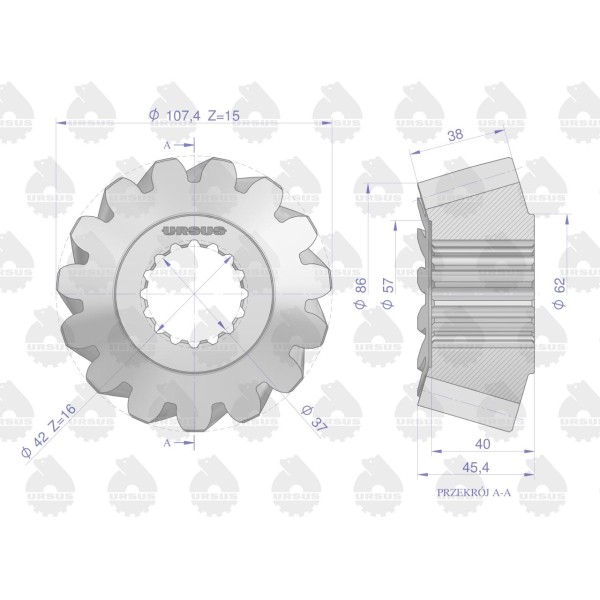 Koło talerzowe z kołem ataku C-360 46/62-507/3 | Exvi