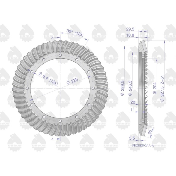 Koło talerzowe z kołem ataku C-360 46/62-507/3 | Exvi