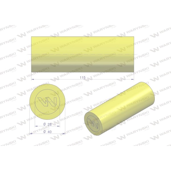 Amortyzator poliuretanowy walec 40x115 2840115 | Exvi