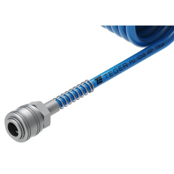 Przewód spiralny kompletny tekalan PSK-PU-12X8-10M | Exvi