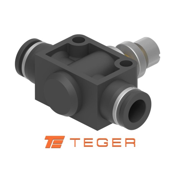 Zawór dławiąco-zwrotny wtykowy tekalan 6mm Z-DL-06 | Exvi