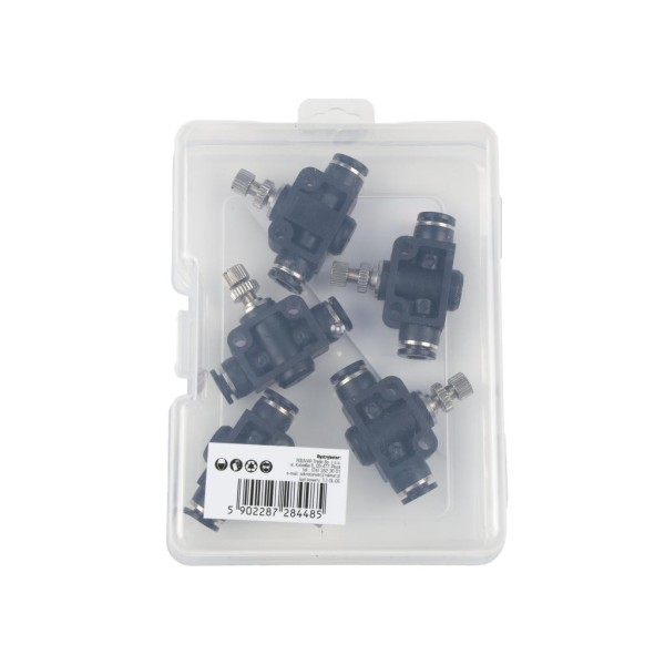 Zawór dławiąco-zwrotny wtykowy tekalan 6mm Z-DL-06 | Exvi