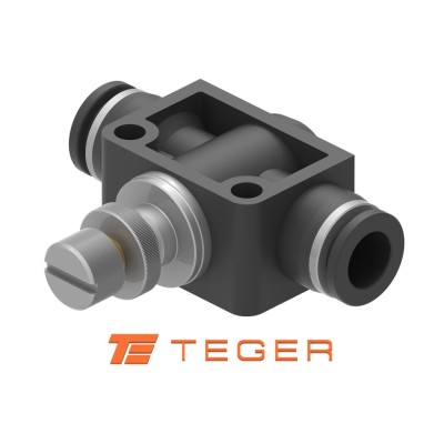 Zawór dławiąco-zwrotny wtykowy tekalan 12mm Z-DL-12 | Exvi