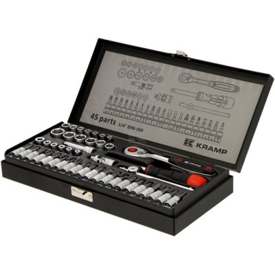 Zestaw kluczy nasadowych 1/4” 45 ele. 180445400KR | Exvi