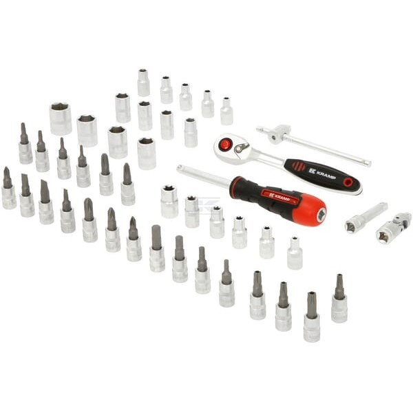 Zestaw kluczy nasadowych 1/4” 45 ele. 180445400KR | Exvi
